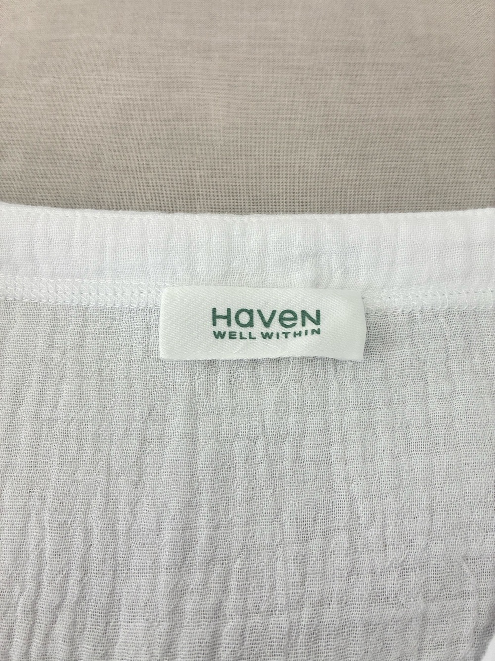 Haven Well Within Talbots Women's Organic Cotton Gauze Mini Dress - Picture 6 of 9